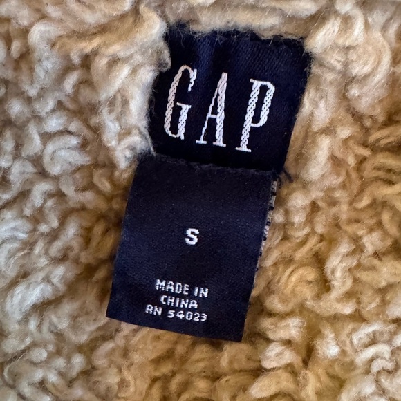 Vintage Gap Denim Jacket Warm Sherpa Lined Women’s Size Small Winter Cotton Coat - Picture 7 of 8